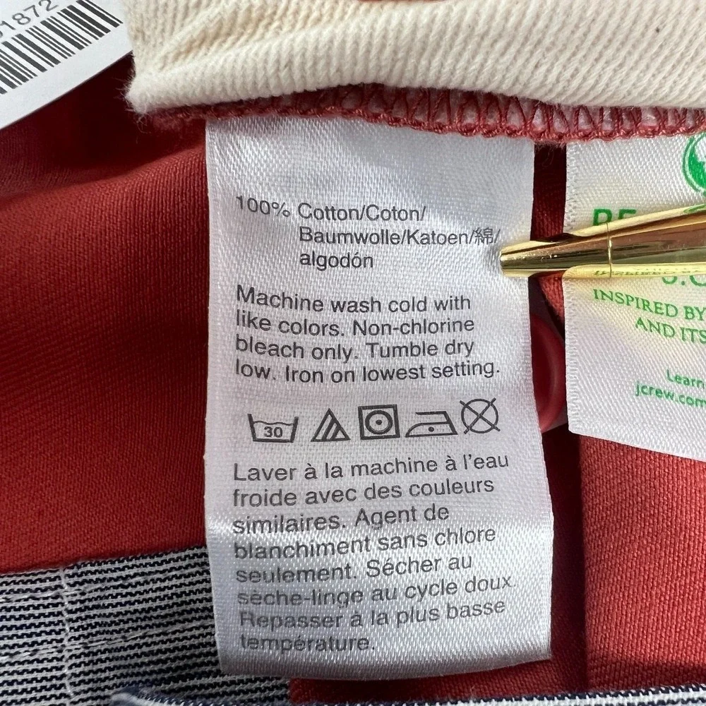 J.Crew NWT Mens 34 x 34 Broken In Chino Pants Coral Orange Tapered‎ Preppy